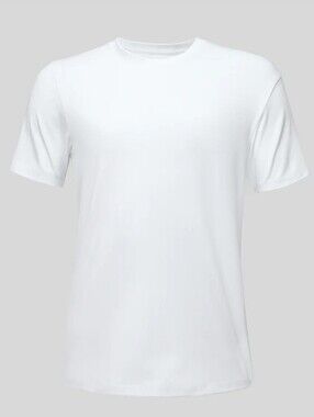 MANMADE THE T-SHIRT white Cotton Knit Logo Men's 2XL Crew Neck Short Sleeve.  46